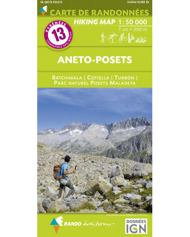 CARTE DE RANDONNEE PYRENEES N°13 Aneto - Posets 1/50 000