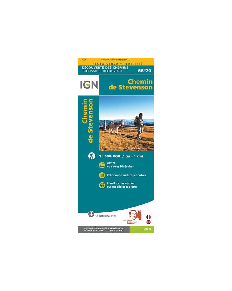 Carte IGN - Chemin de Stevenson - GR70 ® 1 :1 00 000