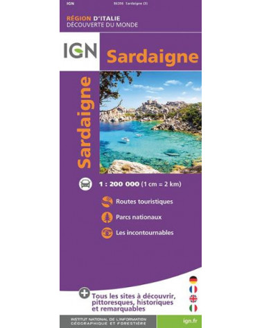 Carte IGN - Sardaigne 1/200 000