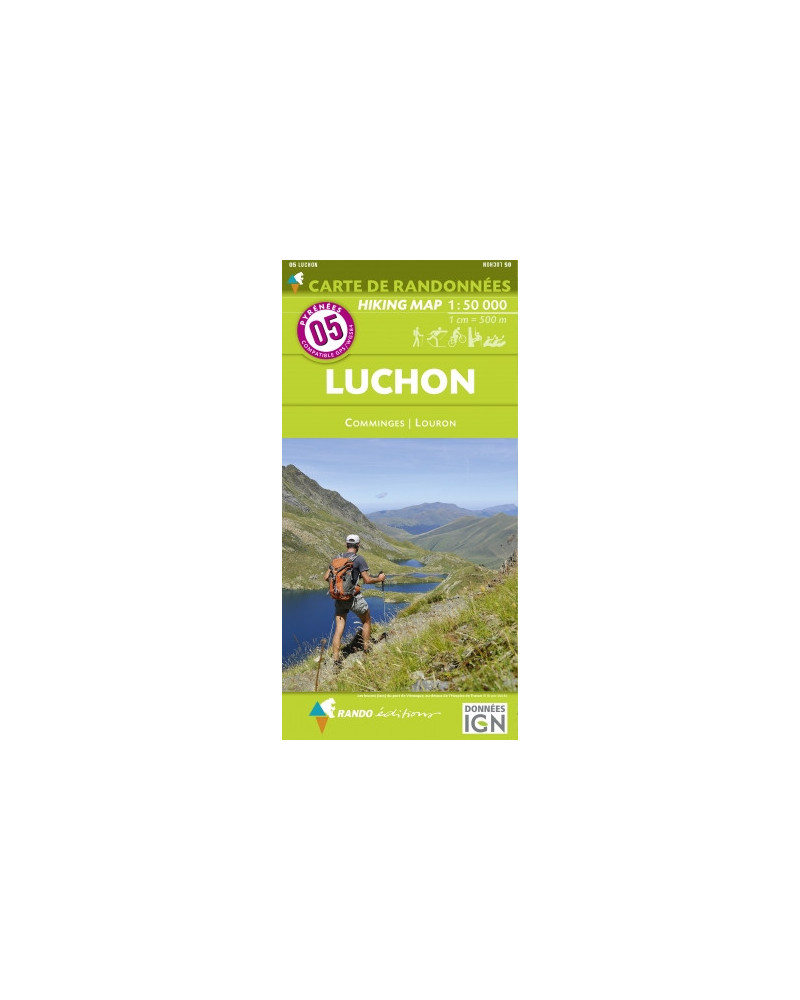 CARTE DE RANDONNEE PYRENEES N°5 LUCHON Comminges Louron