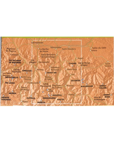 CARTE DE RANDONNEE PYRENEES N°5 LUCHON Comminges Louron