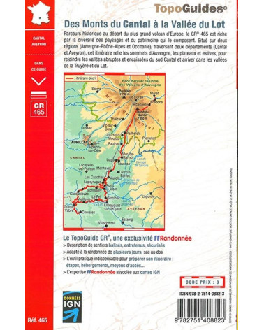 FFRP-465 - Des monts Du Cantal à la Vallée du lot -GR465