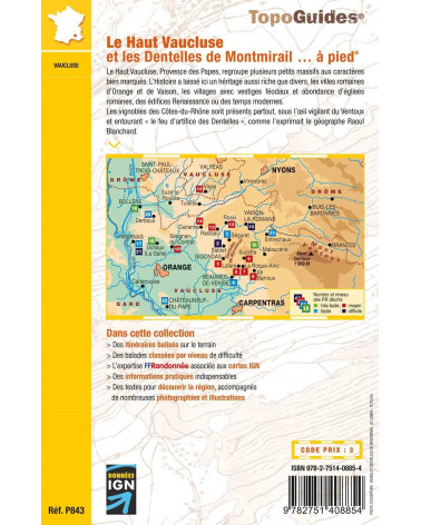 FFRP P843 Le Haut Vaucluse et les dentelles de Montmirail à pied.