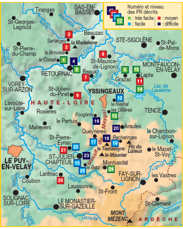 FFRP - P438 Le Pays des sucs, de la Loire au Meygal... à pied- PR 26 balades